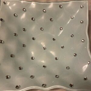 J&S Debora Carlucci Square Candy Dish W/Swarovski Crystal Elements Made in Italy